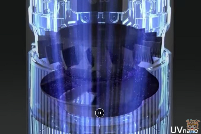 LG 小蘑菇內建 UVnano 紫外線抑菌燈位置圖