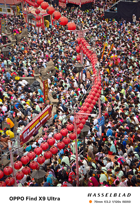 OPPO Find X9 Ultra 哈蘇大師鏡頭捕捉鎮瀾宮朝拜人龍盛況