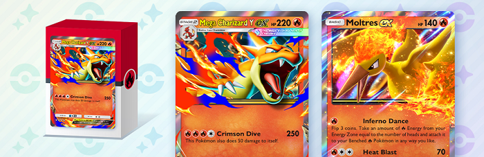 PTCG Pocket 精英牌組好禮任務：超級噴火龍Yex 與火焰鳥ex