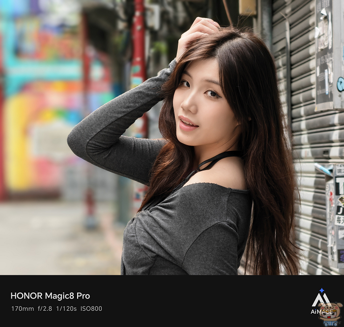 HONOR Magic8 Pro 人像模式 170mm展現皮膚紋理和光圈