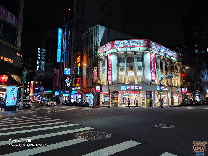 Xperia 1 VIII 實拍：夜間靜謐街道的純淨度