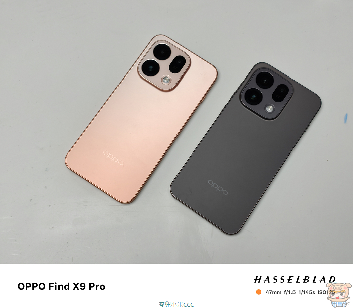 OPPO Find X9s 元氣橙與沉穩鈦雙色外觀展示