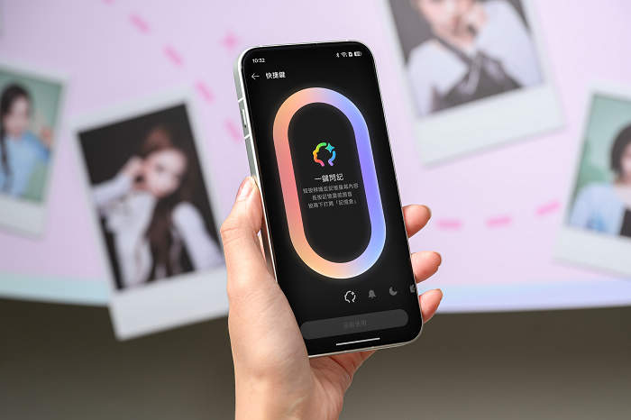 OPPO Reno16側邊智慧按鍵操作AI一鍵閃記功能界面
