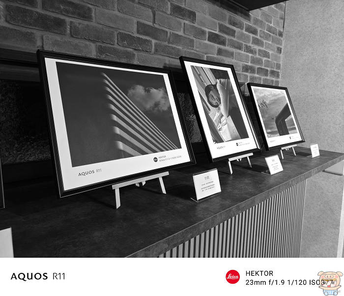 SHARP AQUOS R11 徠卡三鏡頭戶外活動現場實拍照片黑白樣張