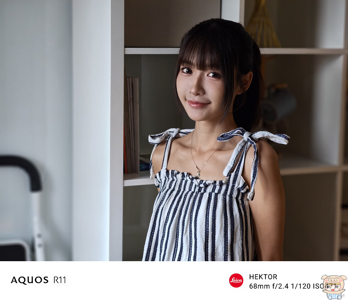 Sharp AQUOS R11 肖像人像模式實拍，展現自然景深虛化與溫暖膚色