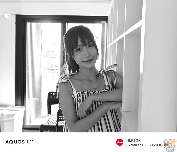 Sharp AQUOS R11 人像模式半身樣張，實測邊緣髮絲辨識與髮絲虛化