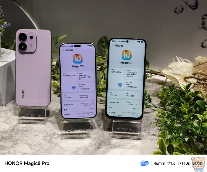 HONOR 600 Lite 及 HONOR 600S 規格比較正面螢幕比較