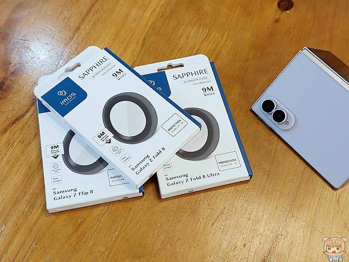 imos 藍寶石鏡頭保護貼支援 Galaxy Z Fold 8 與 Flip 8 系列