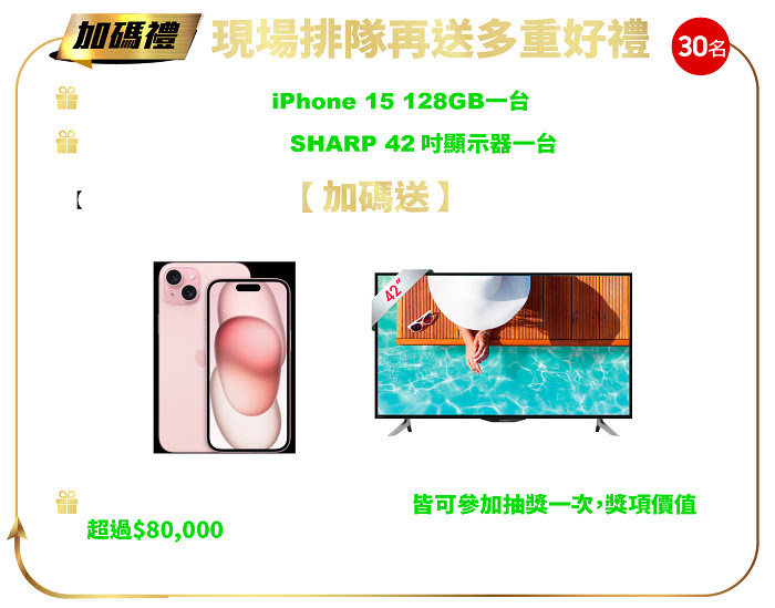 亞太電信於 9月22日開賣全新 iPhone 15~  排隊