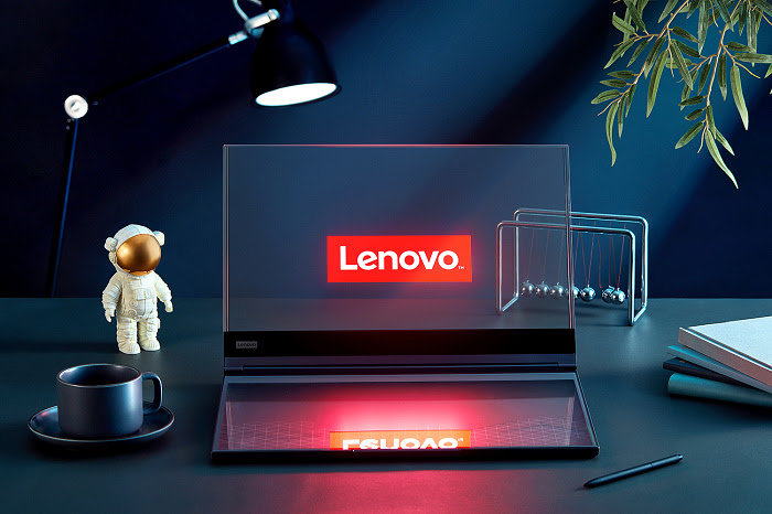 nEO_IMG_【新聞照片4】具備無邊框Micro-LED的 ThinkBook 透明螢幕概念筆電，提供高色彩飽和度、高對比度和高亮度的非凡顯示能力。.jpg