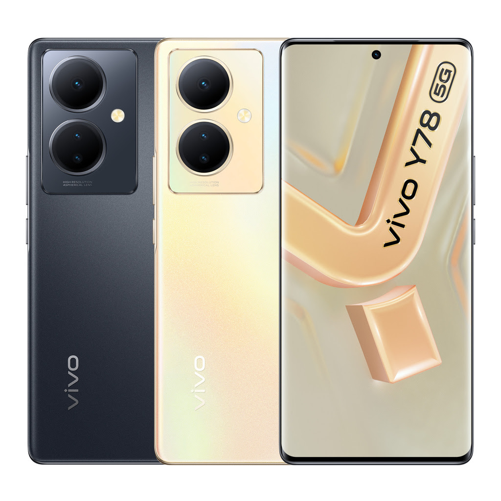 【新聞照片3】實力派新機vivo Y78 5G搭上高雅「炫彩金」及沉穩「炫光黑」兩色，建議售價11,990元.jpg