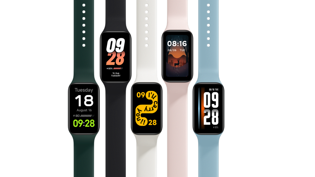 4.Xiaomi 手環 8 Active提供子夜黑或春日粉兩種顏色供選擇，同時推出多彩繽紛的腕帶可額外選購，讓消費者可以隨著自己穿搭風格與喜好更換，輕巧隨行之餘、更時尚有型。.png